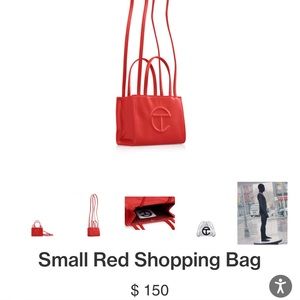 TELFAR Small red shopping bag